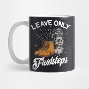 Outdoor leave only Footsteps Hiking Mug